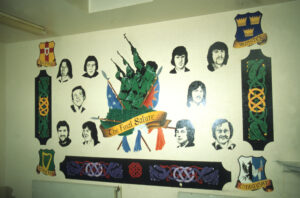 IRA mural, portraits of 10 hunger strikers who died in prison in 1981